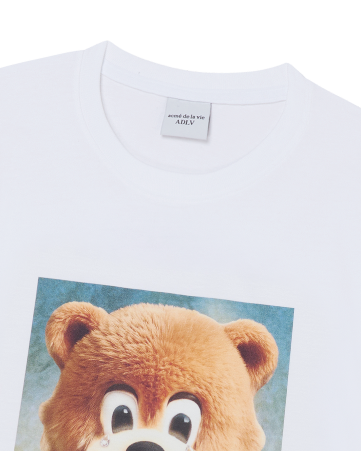 AC BEAR BABY FACE JEWELRY SHORT SLEEVE T-SHIRT WHITE