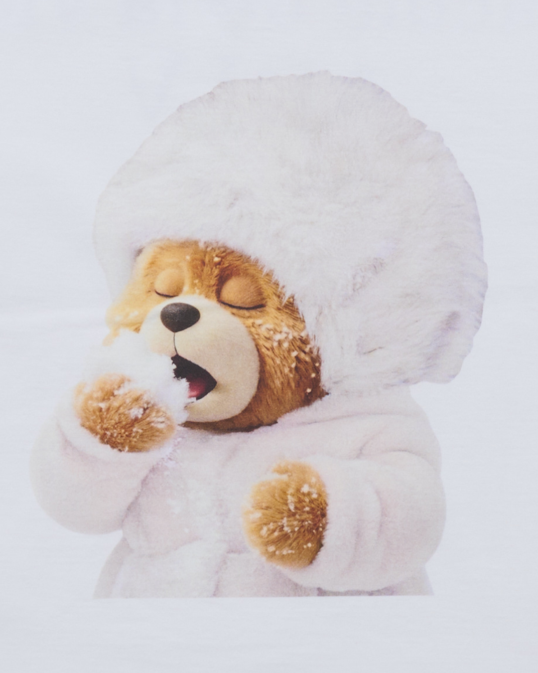 AC BEAR BABY FACE SNOW SHORT SLEEVE T-SHIRT WHITE