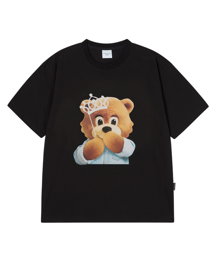 AC BEAR BABY FACE TIARA SHORT SLEEVE T-SHIRT BLACK