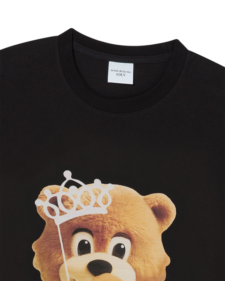 AC BEAR BABY FACE TIARA SHORT SLEEVE T-SHIRT BLACK