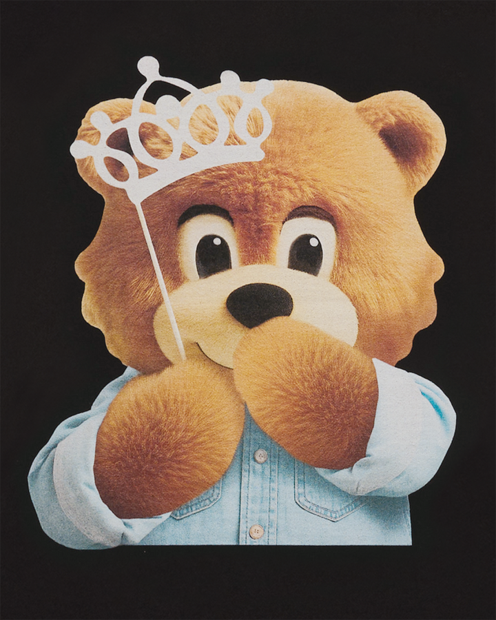 AC BEAR BABY FACE TIARA SHORT SLEEVE T-SHIRT BLACK