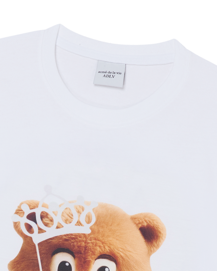 AC BEAR BABY FACE TIARA SHORT SLEEVE T-SHIRT WHITE