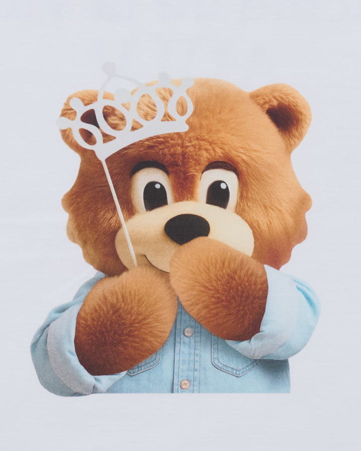 AC BEAR BABY FACE TIARA SHORT SLEEVE T-SHIRT WHITE