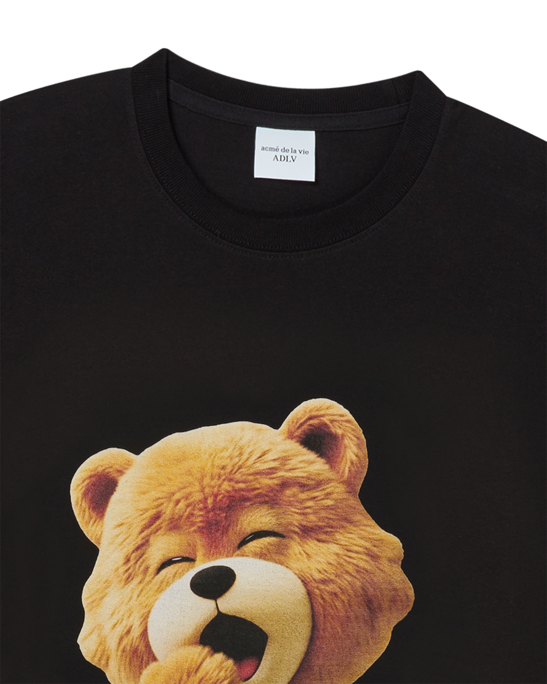 AC BEAR BABY FACE YAWN SHORT SLEEVE T-SHIRT BLACK