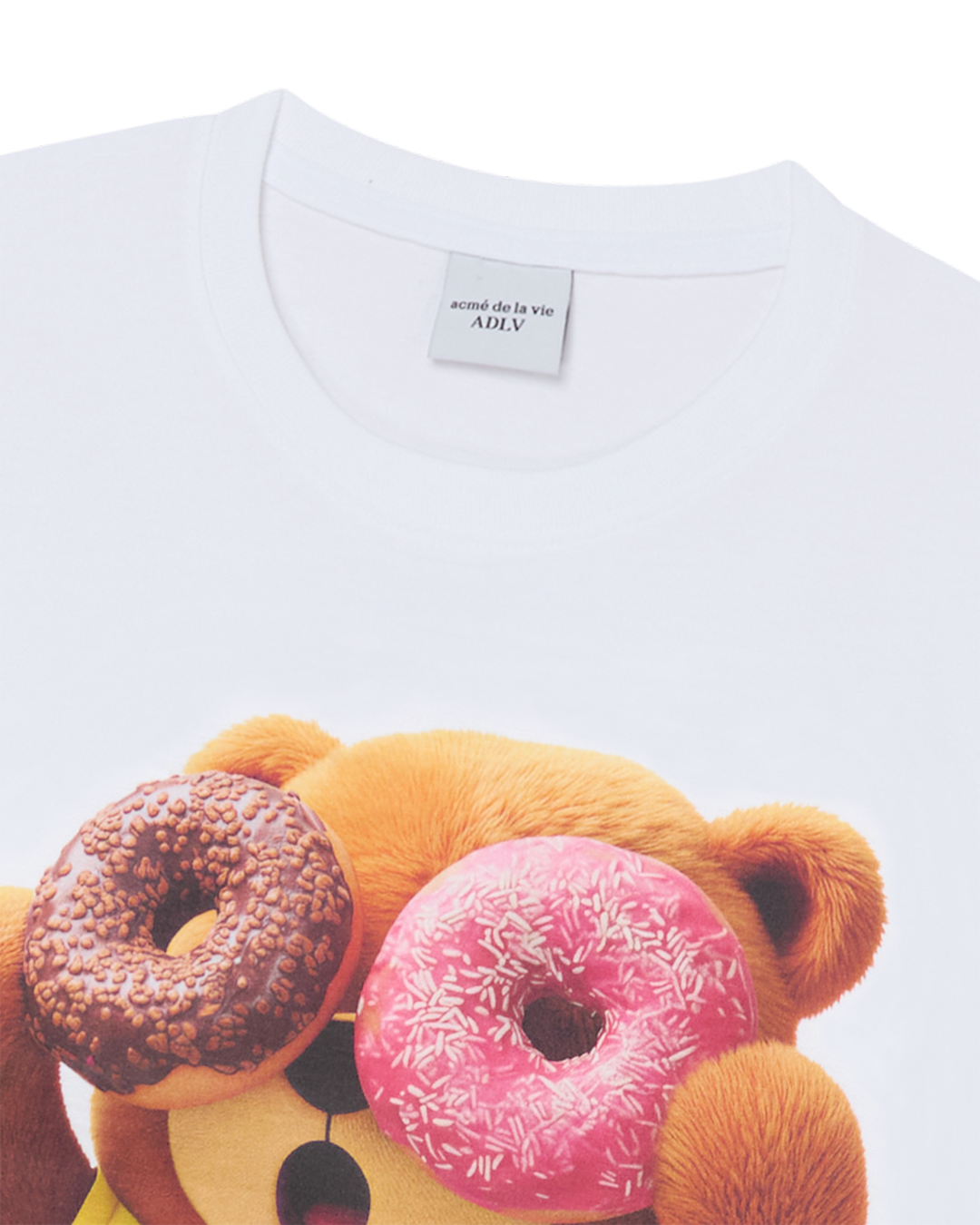 AC BEAR DONUT BABY FACE SHORT SLEEVE T-SHIRT WHITE