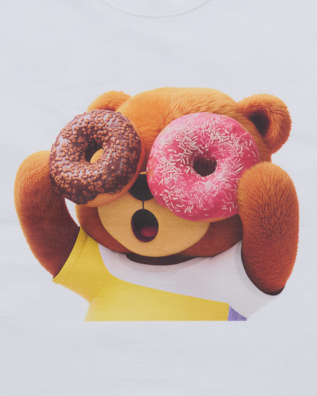 AC BEAR DONUT BABY FACE SHORT SLEEVE T-SHIRT WHITE