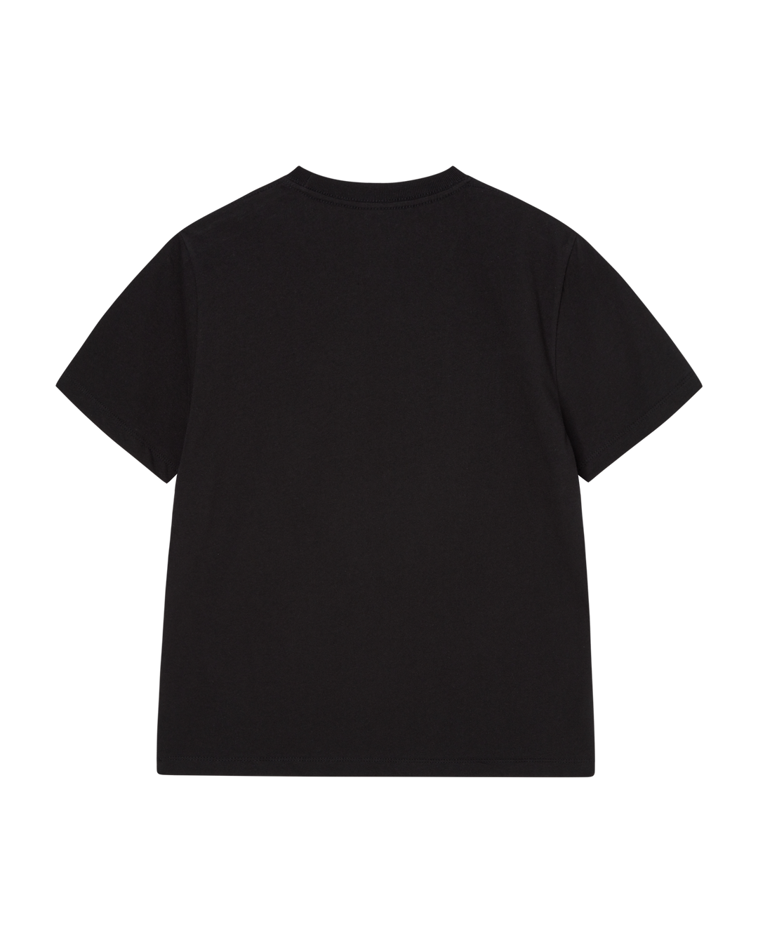 WOMAN TWO TONE SIDE COLOR SHORT SLEEVE T-SHIRT BLACK