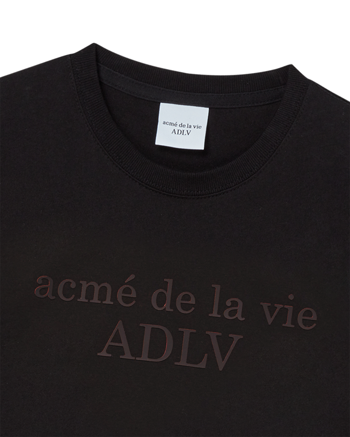 WOMAN TWO TONE SIDE COLOR SHORT SLEEVE T-SHIRT BLACK