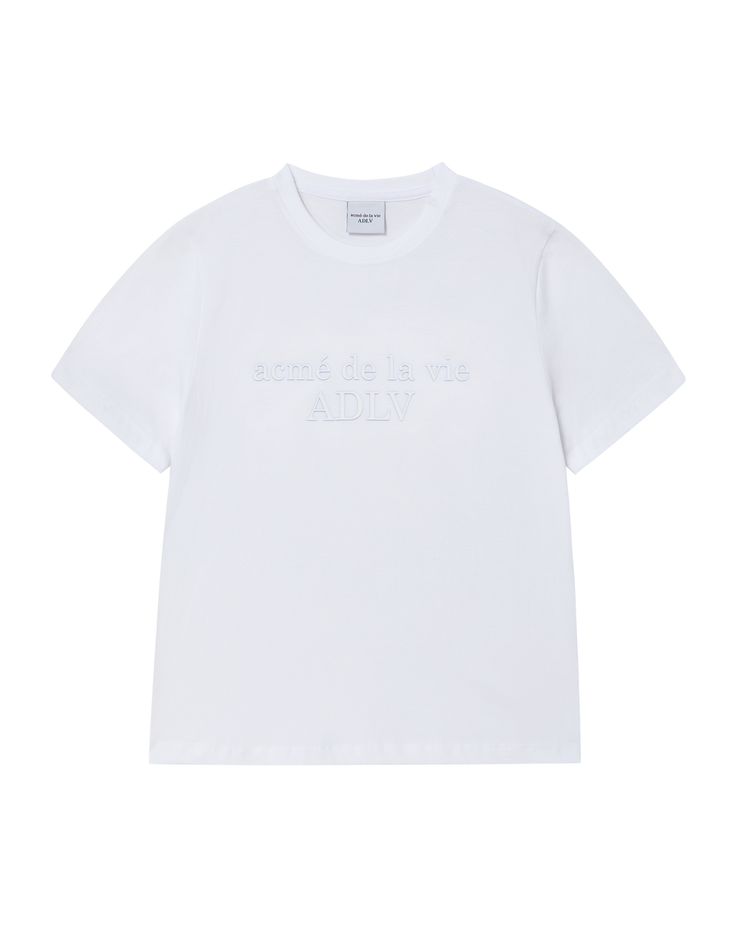 WOMAN TWO TONE SIDE COLOR SHORT SLEEVE T-SHIRT WHITE