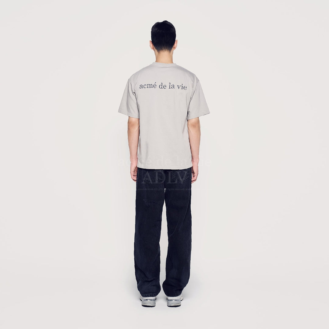 ADLV BASIC LOGO BIO WASHING SHORT SLEEVE T-SHIRT COCOA