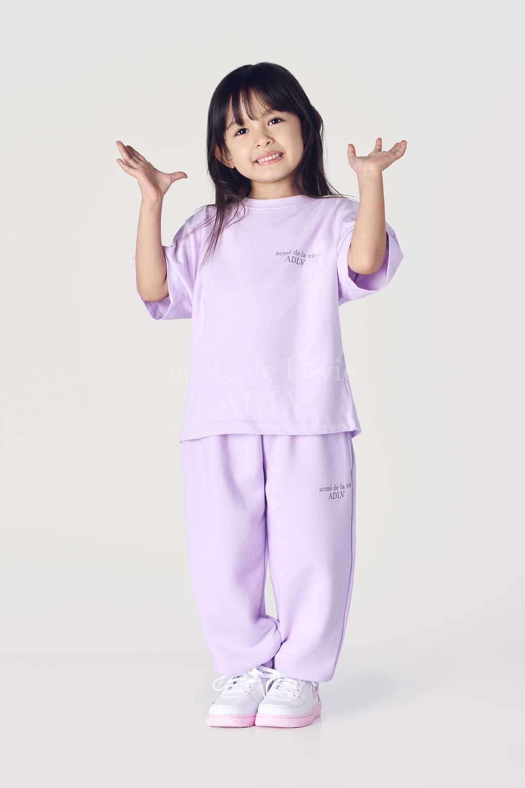 ADLV x KIDS BASIC LOGO SHORT SLEEVE T-SHIRT LIGHT PURPLE