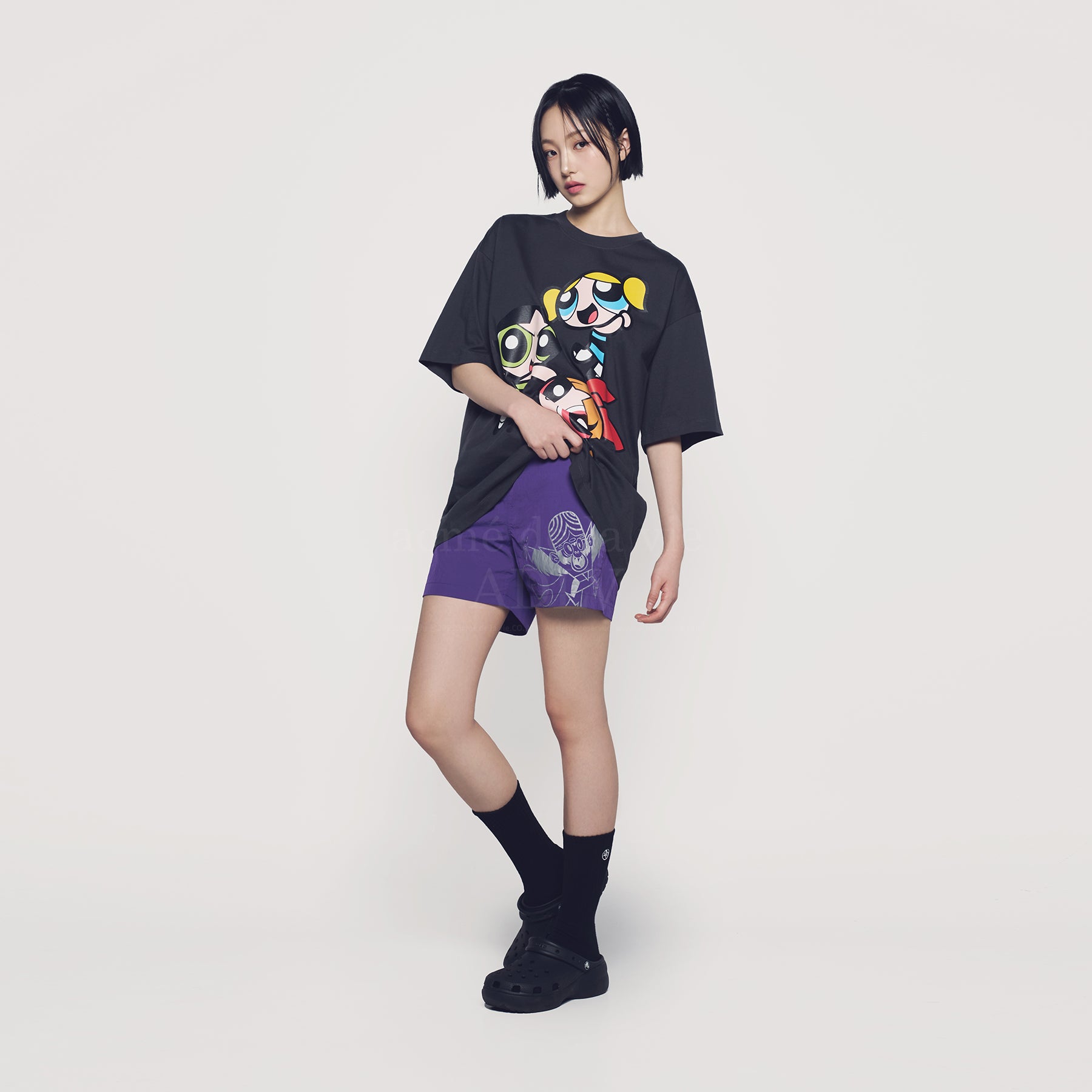 【ADLV】The Powerpuff Girls x big printing t-shirt ADLV x THE POWERPUFF GIRLS BIG PRINTING ARTWORK T-SHIRT