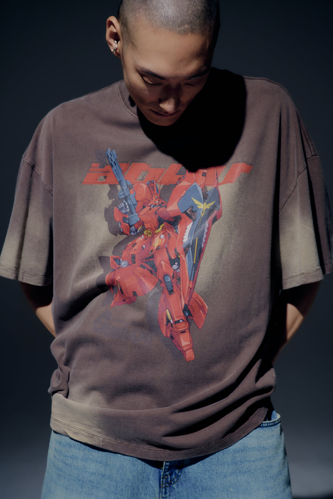 MOBILE SUIT GUNDAM CHAR'S COUNTERATTACK WASHING SHORT SLEEVE T-SHIRT COCOA