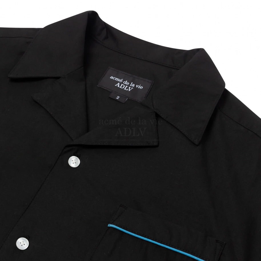 ADLV SCRIPT LOGO OPEN COLLAR SHIRT