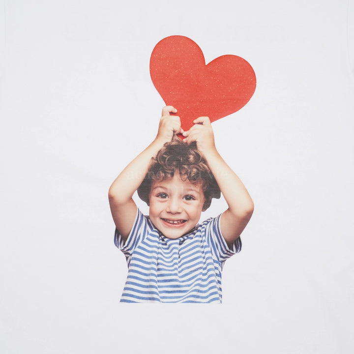 ADLV BABY FACE HEART BOY T-SHIRT WHITE