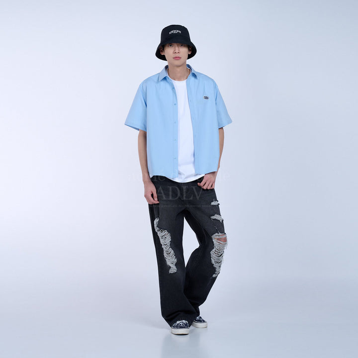 ADLV CIRCLE WAPPEN BASIC SHIRT SKY BLUE