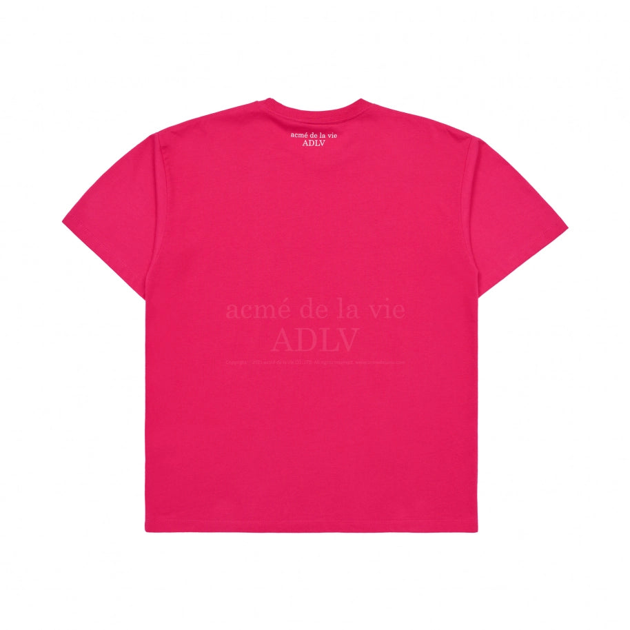 ADLV FUZZY HEART T-SHIRT PINK