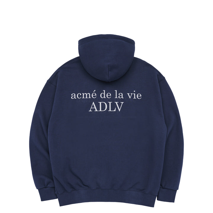 ADLV BASIC LOGO SEASON2 ZIP HOODIE NAVY