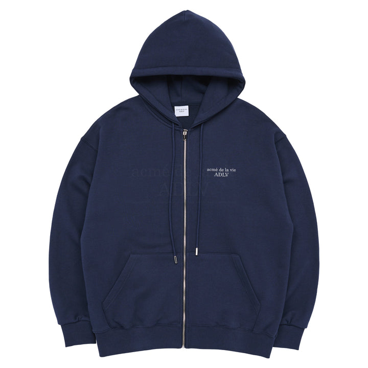 ADLV BASIC LOGO SEASON2 ZIP HOODIE NAVY