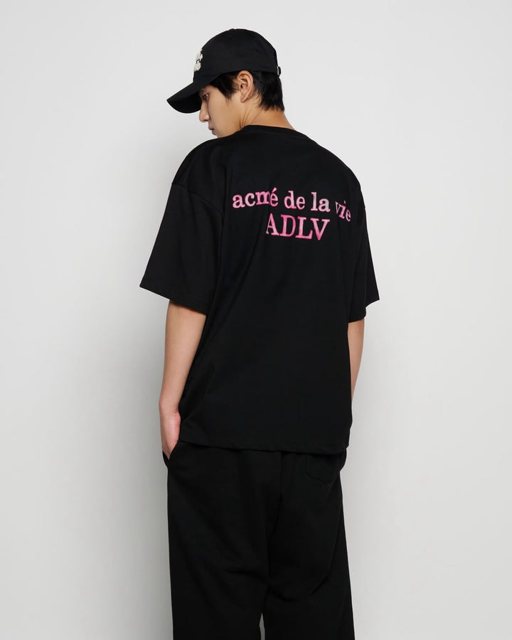 WATERCOLOR LOGO SHORT SLEEVE T-SHIRT BLACK