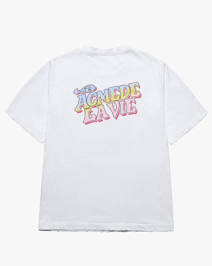 ROLINGSTONES ZIGZAG STAR SHORT SLEEVE T-SHIRTS WHITE