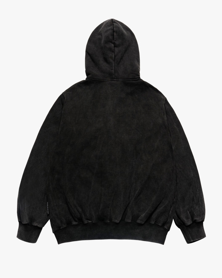FULL GRAPHIC HOOD ZIP UP BLACK