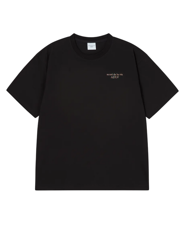 MIXED THREAD SHORT SLEEVE T-SHIRT BLACK