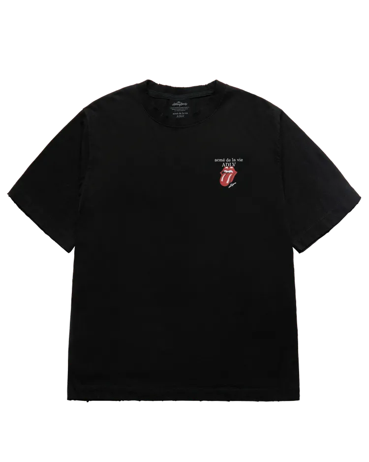 ROLINGSTONES BASIC LOGO SHORT SLEEVE T-SHIRTS BLACK
