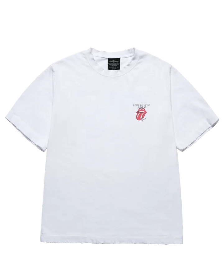 ROLINGSTONES BASIC LOGO SHORT SLEEVE T-SHIRTS WHITE
