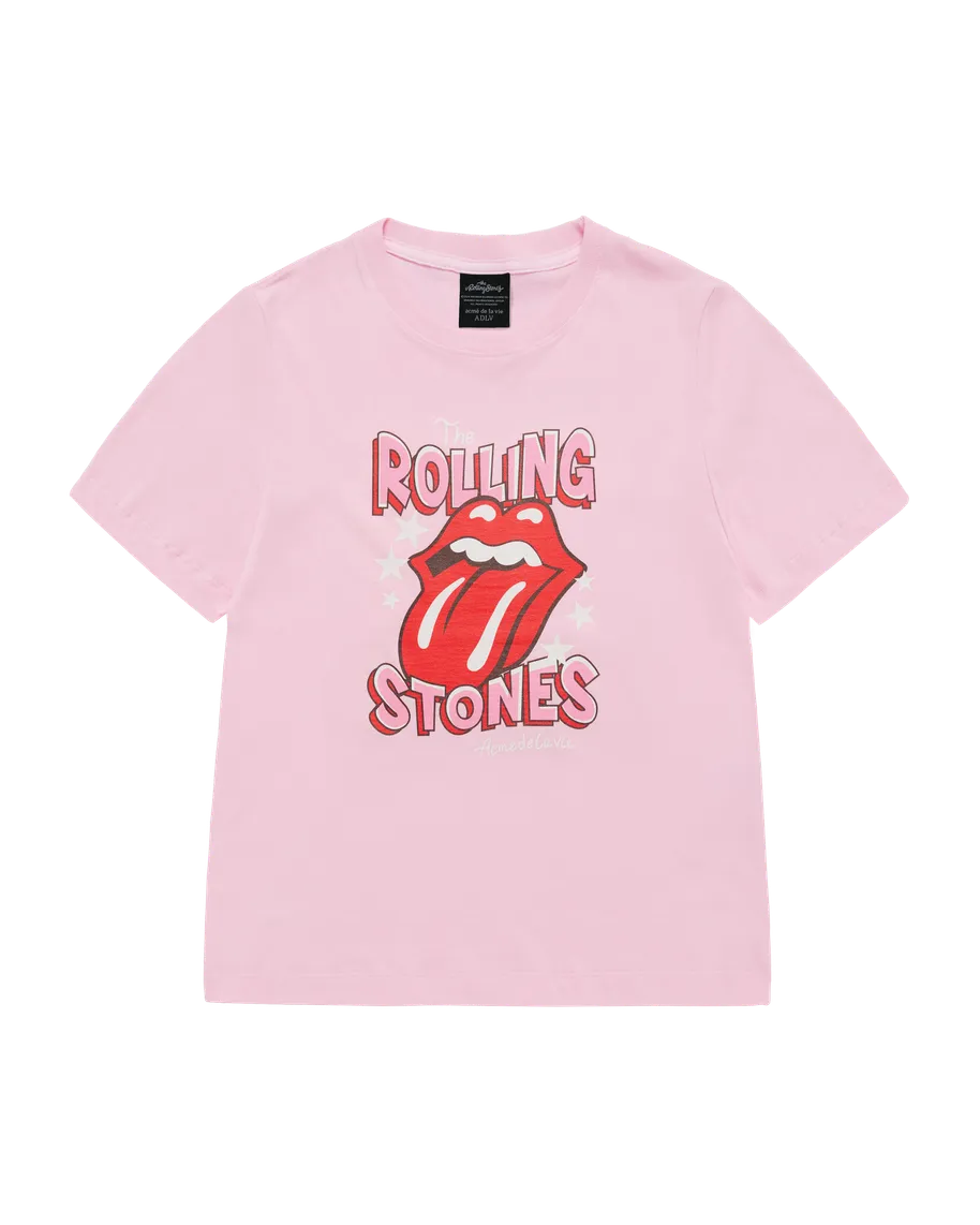 WOMAN ROLINGSTONES DODLE STAR SHORT SLEEVE T-SHIRTS PINK