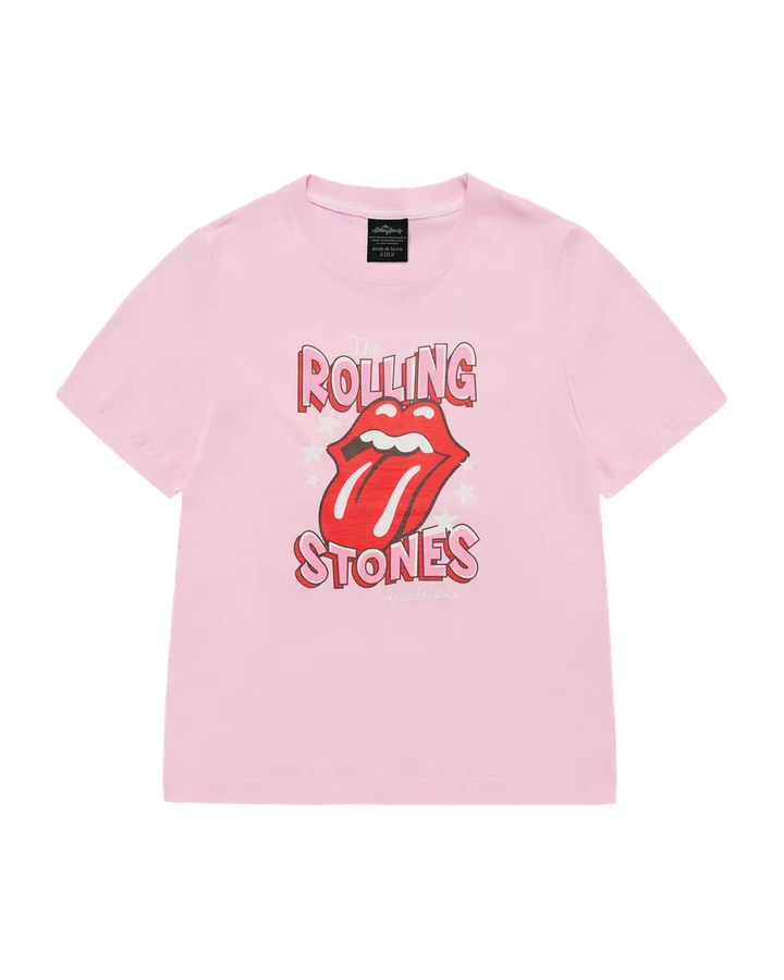 WOMAN ROLINGSTONES DODLE STAR SHORT SLEEVE T-SHIRTS PINK